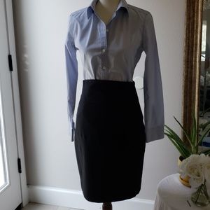 Banana Republic Black Wool sexy pencil skirt